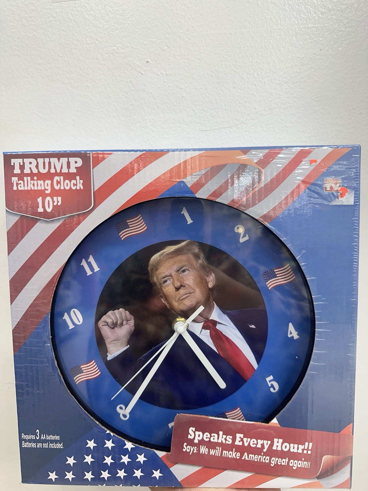 Trump Talking Clock 10″ Speaks Each Hour ‘We Will Make America Great Again!’