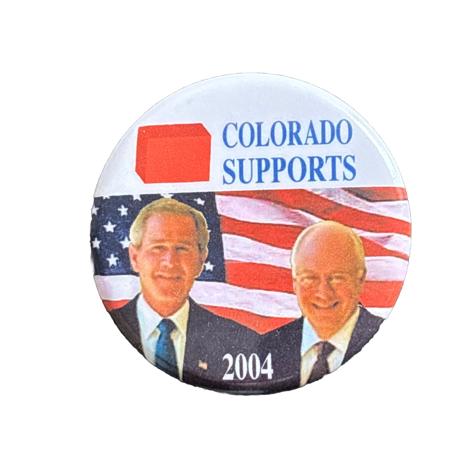 2004 George W. Bush for President Colorado 50 State Pin 1.75″ Button Cheney