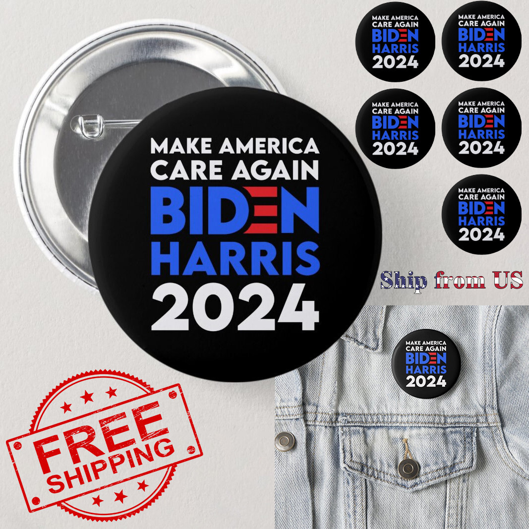 Biden & Harris 2024 Joe Kamala Buttons Campaign President Re-elect – 5 Pcs Set