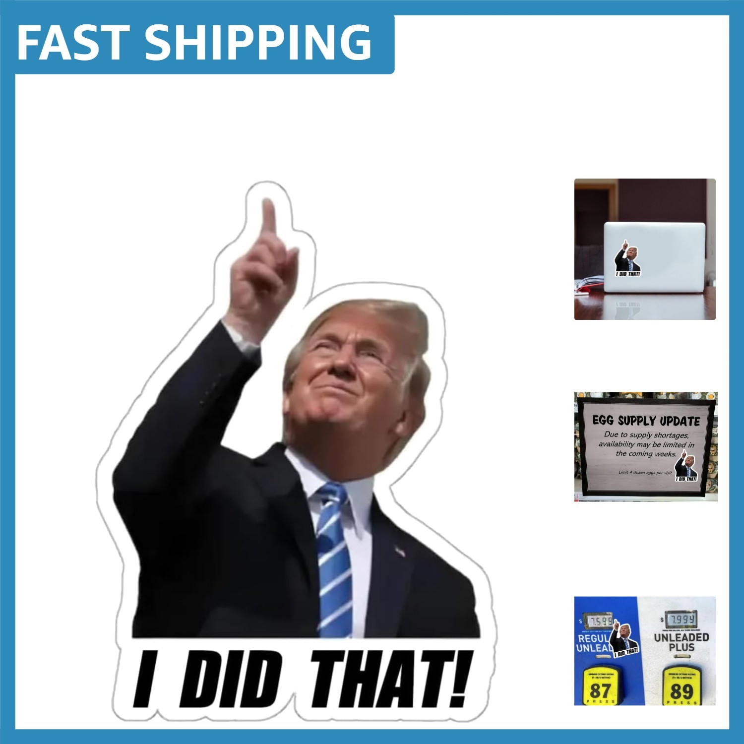 Trump I Did That Vinyl Stickers – 2.5-inch 100PCS Fade Resistant for Outdoor Use