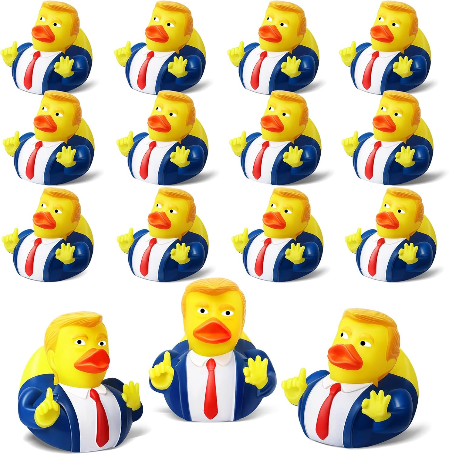 24 Pcs President Rubber Ducks, Funny Duckies, President Memorial and Patriotic T
