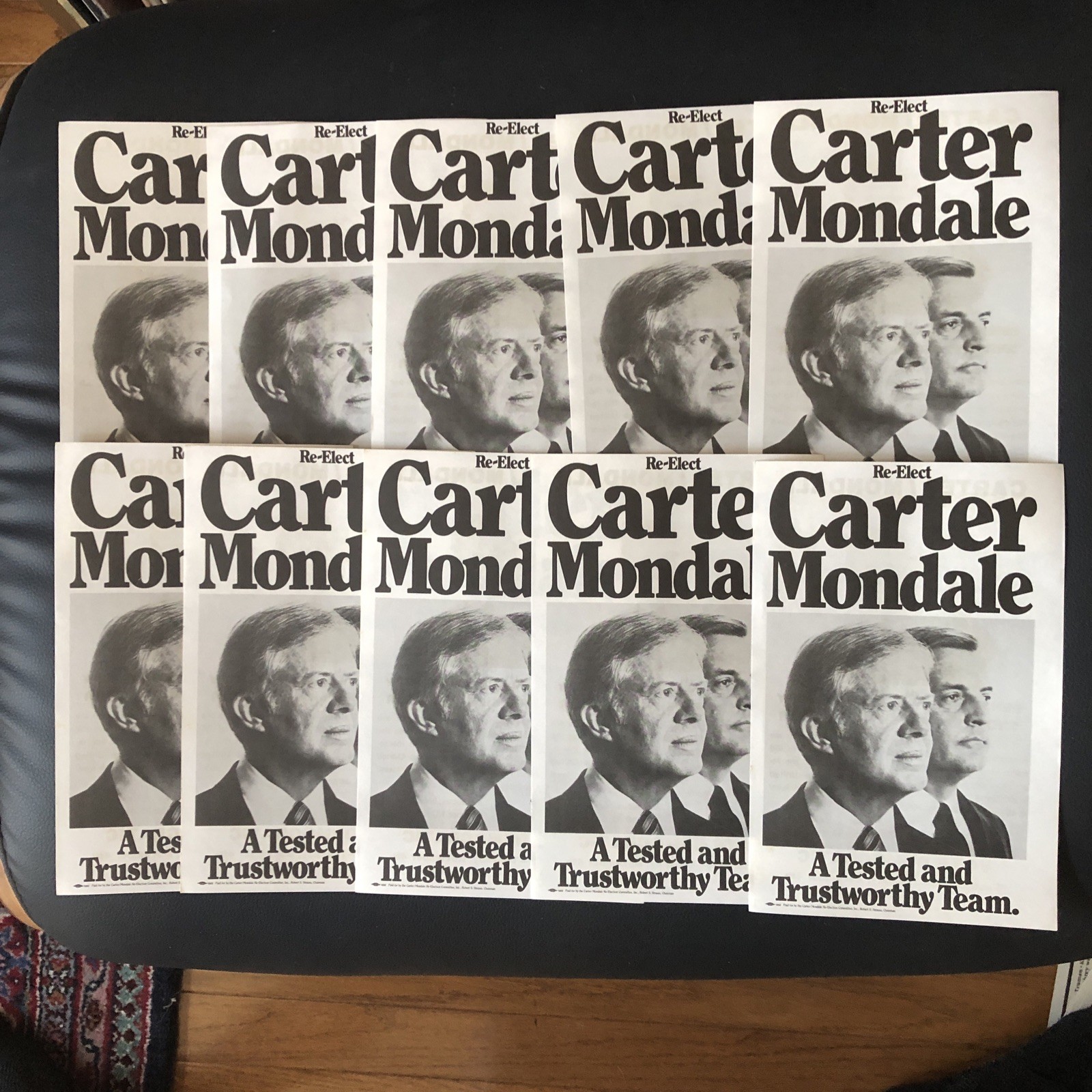 10 Count Of 1980 Jimmy Carter & Walter Mondale Presidential Campaign Flyers