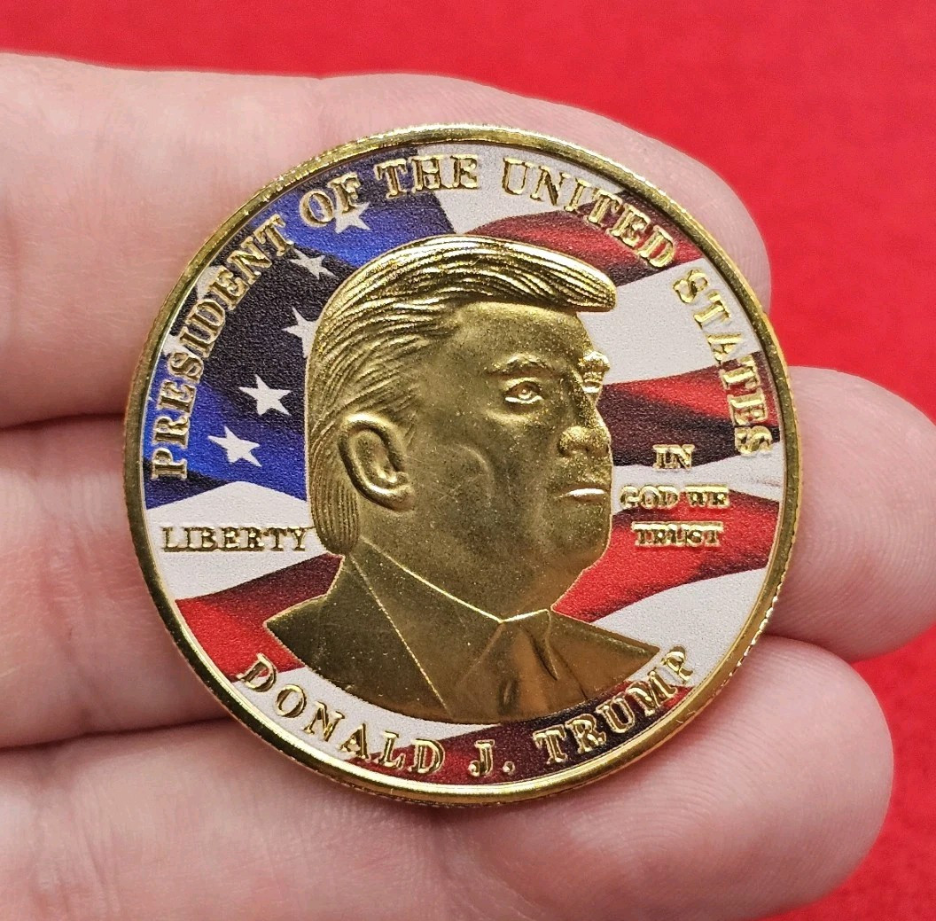 President Donald Trump Coin Gold Silver Plated America