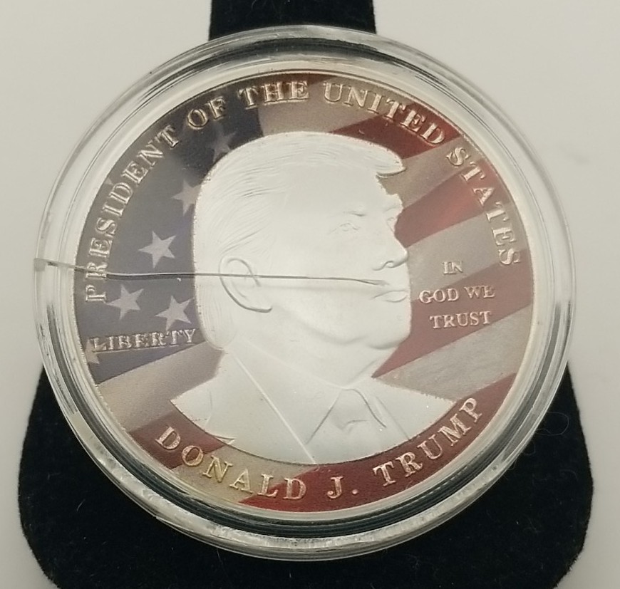 Donald Trump – American Plated Silver Dollar Coin #4979