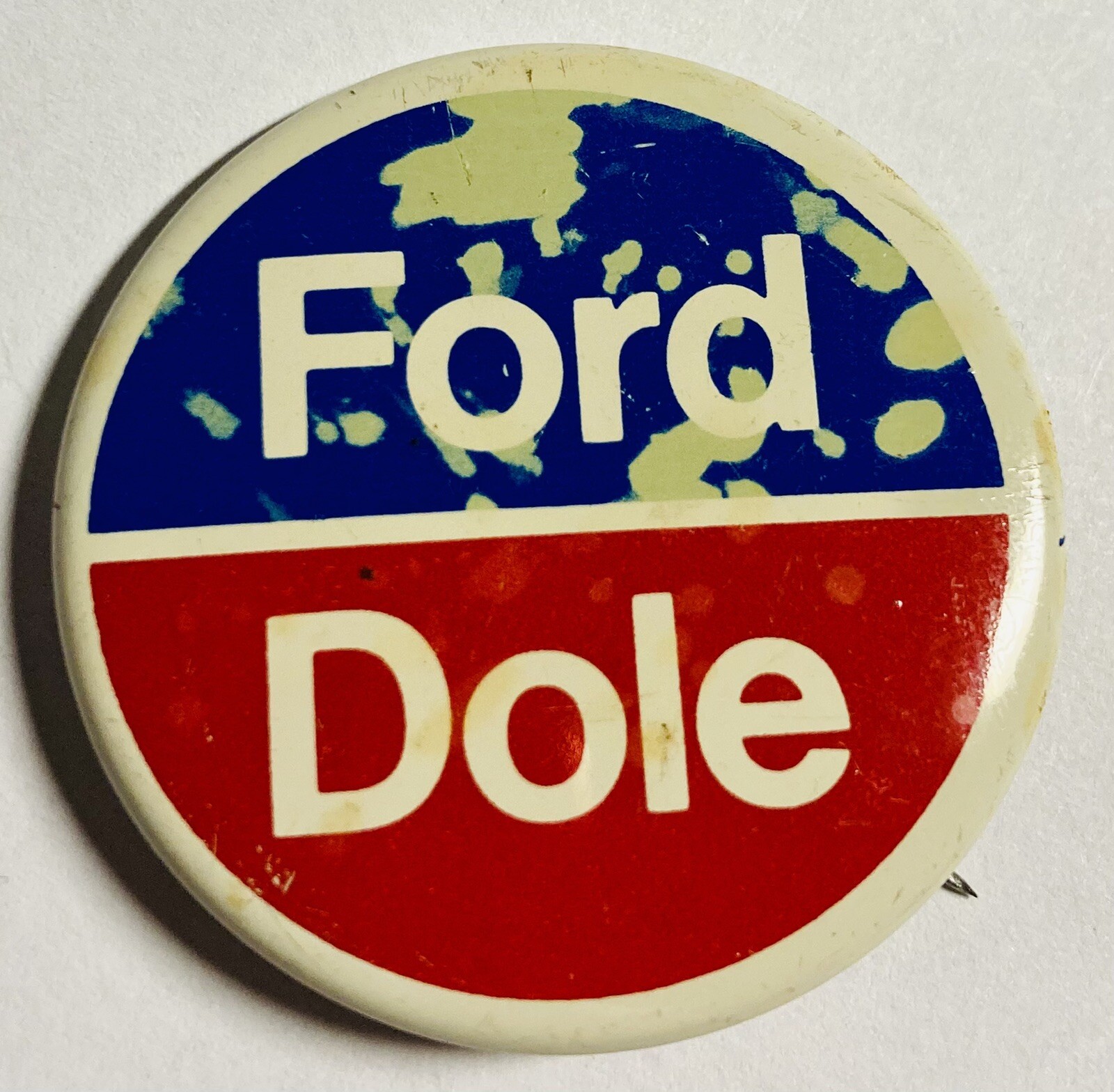 Gerald Ford President Dole Button Round Political Damaged Old Politics