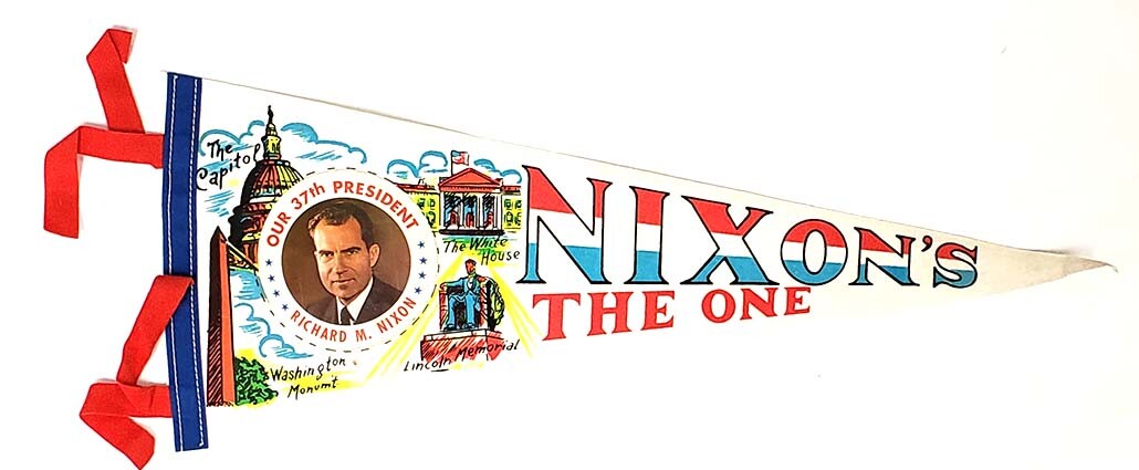 “Nixon’s The One” Full Color Original Photo Pennant