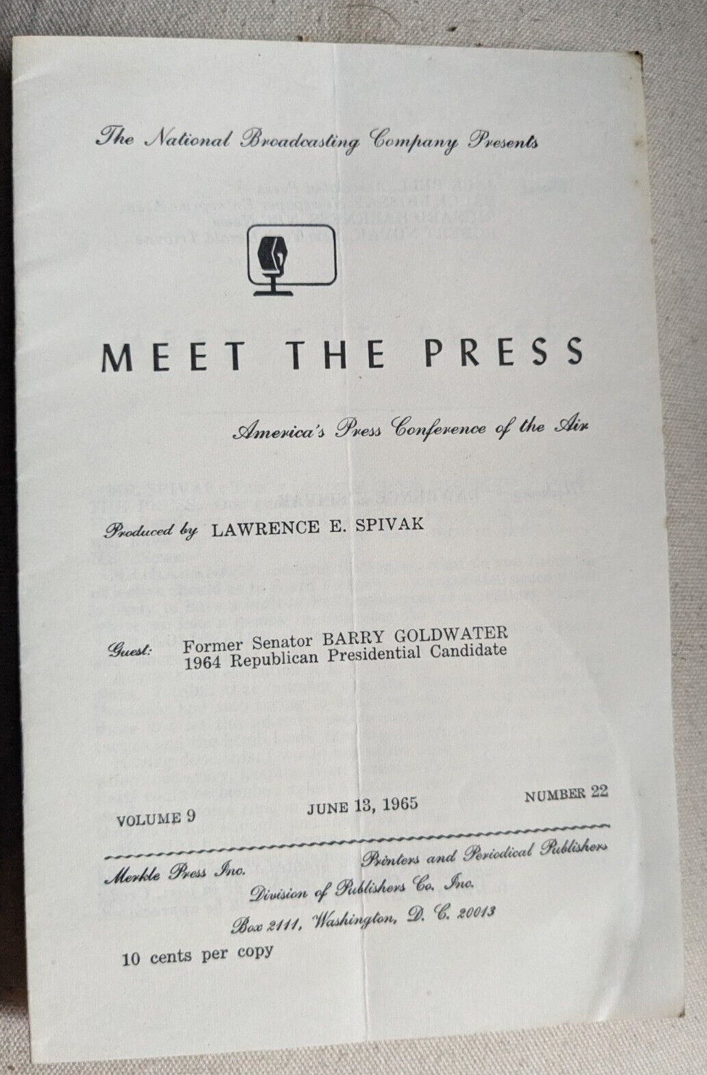 Meet the Press Interview Transcript: Barry Goldwater 1965 – Volume 9