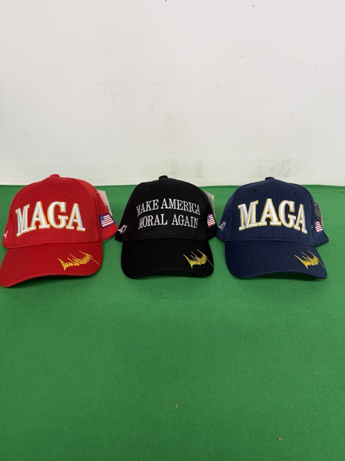 Three MAGA Caps Official Donald Trump Califame Cap Limited Edition “ NEW”