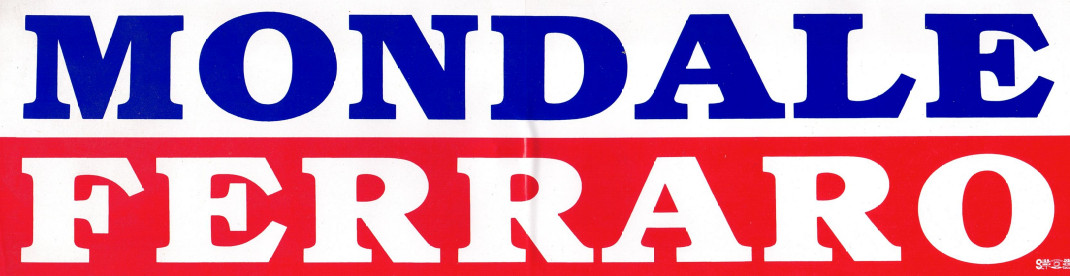 Mondale Ferraro Bumper Sticker from 1984