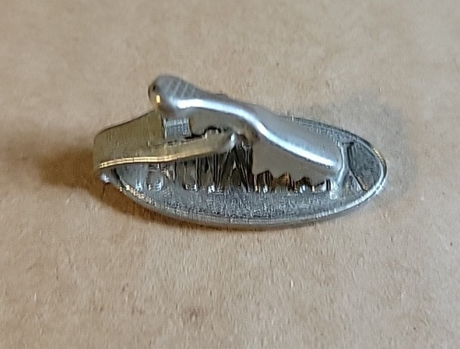 *RARE* ROMNEY EMBOSSED METAL TIE CLIP Political Campaign Pin Button 1 INCH