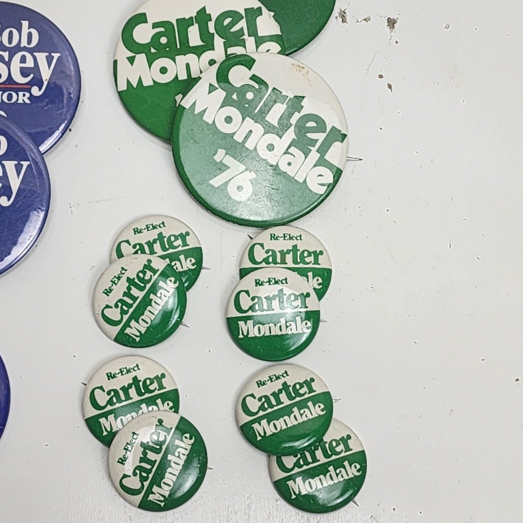 Political Buttons 1970’s & 1980’s Presidential Congress Vote For 22 Pins