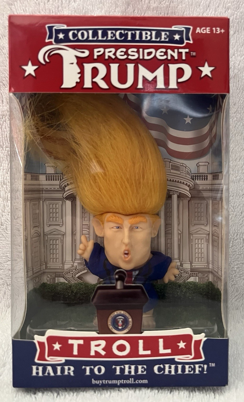 President Donald Trump Collectible Troll Doll Hair To The Chief NEW IN BOX READ