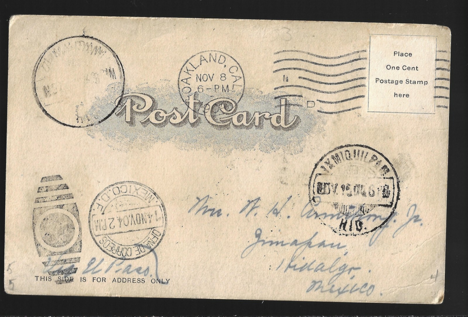 1904 Roosevelt Fairbanks San Fran Jugate Campaign Postcard Eagle Flag WH Green
