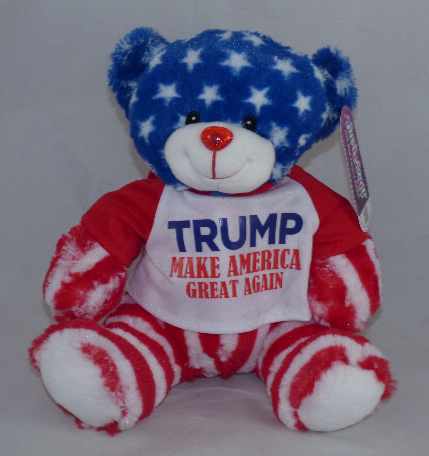 Plushology Trump Bear Star Stripe Patriotic Make America Great Again MAGA 45-47
