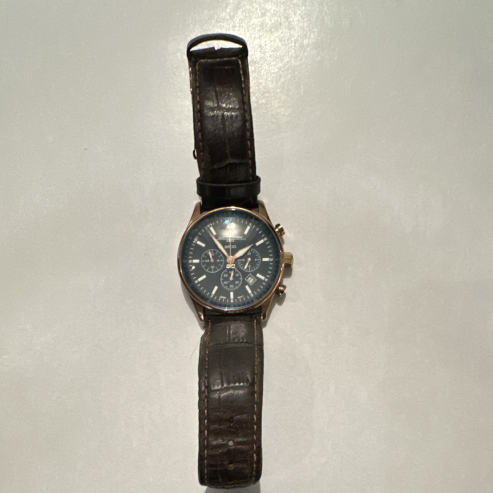 Barack Obama 2008 Commemorative Watch Stainless Steel Case Leather Strap