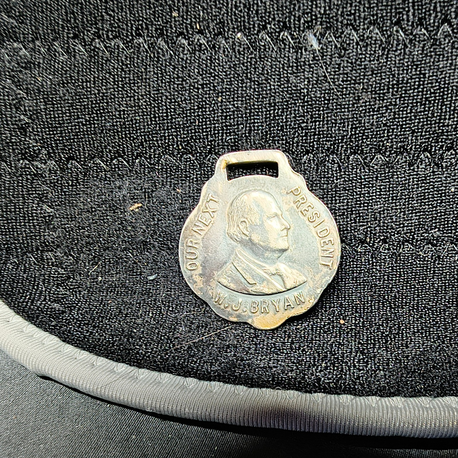 Rare 1896 W.J. Bryan For President Campaign Pocket Watch Fob Token Americana