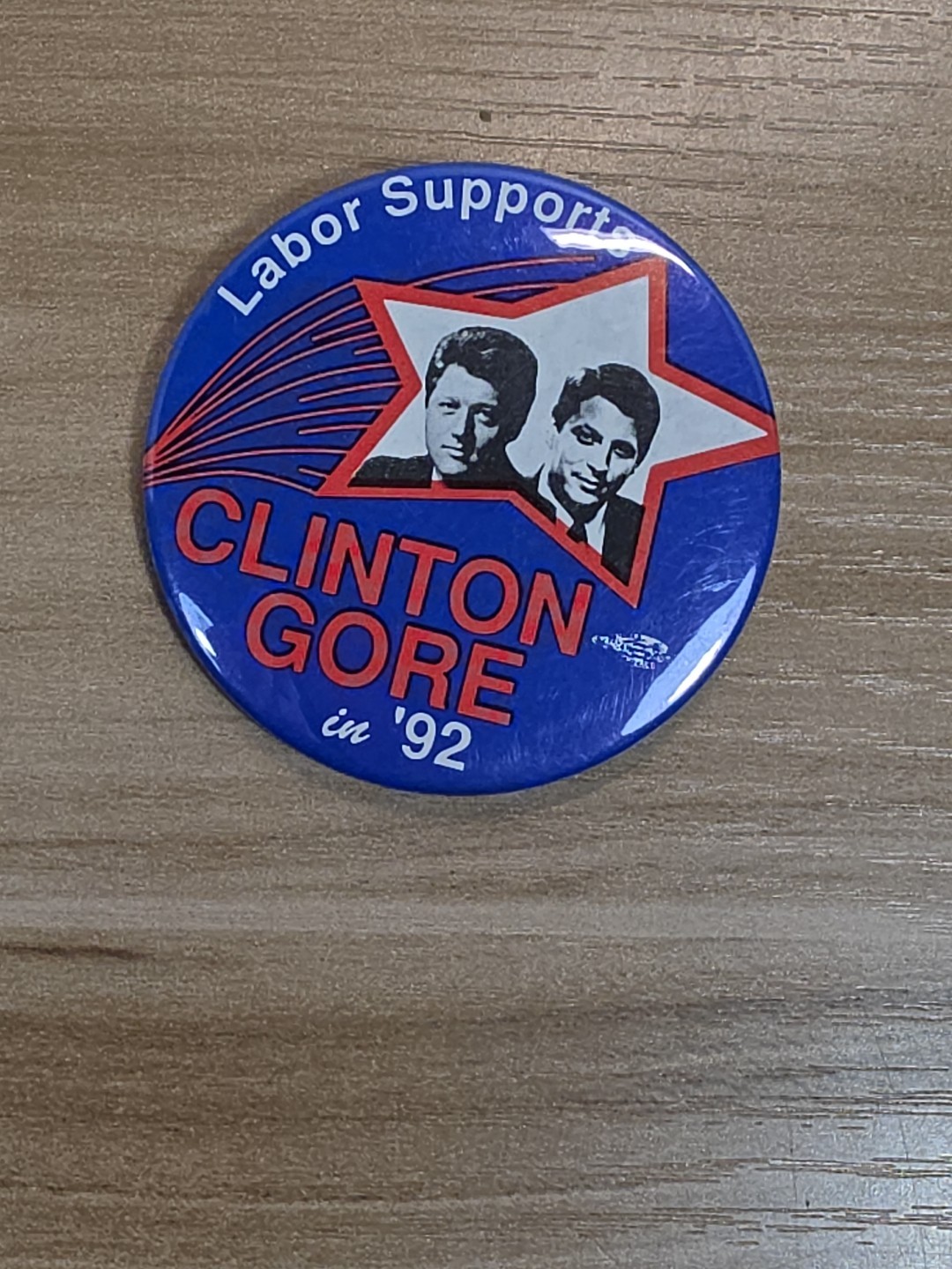 1992 Elect Clinton/Gore President Campaign Button Political Pinback Pin Vintage
