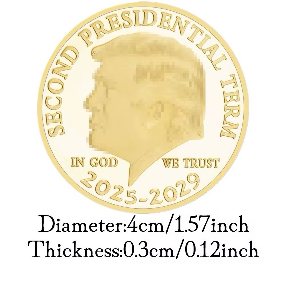🦅 2025 – 2029 🇺🇸 Donald Trump Challenge Commemorative Coin 🪙 45/47 2nd Term!