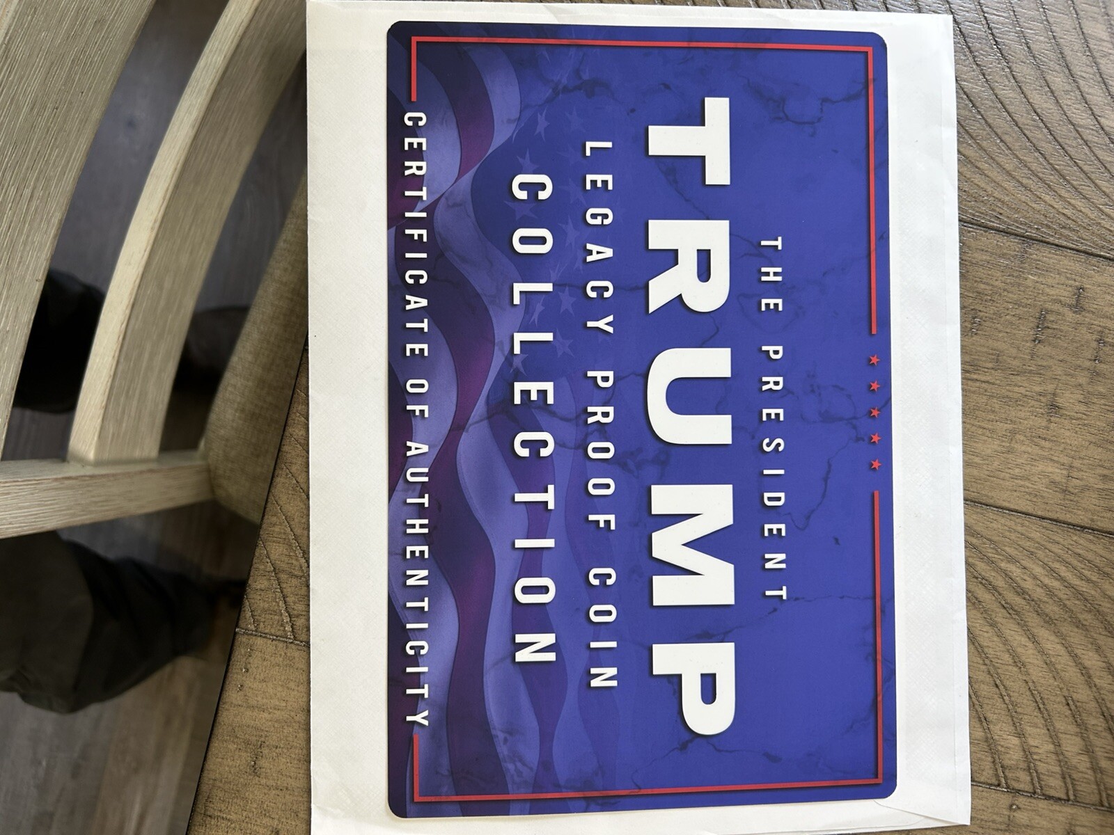 Two 2024 Donald J. Trump 99.9% Silver-Plated Proof Coins And 15 Coin Holder Case