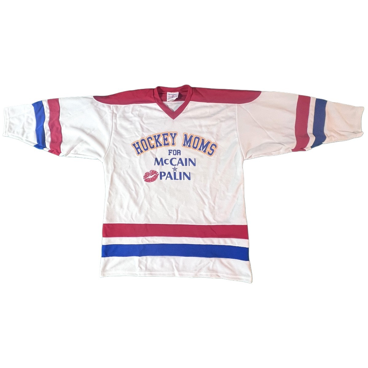 Very Rare 2008 HOCKEY MOMS For McCAIN PALIN Republican Presidential Race Jersey