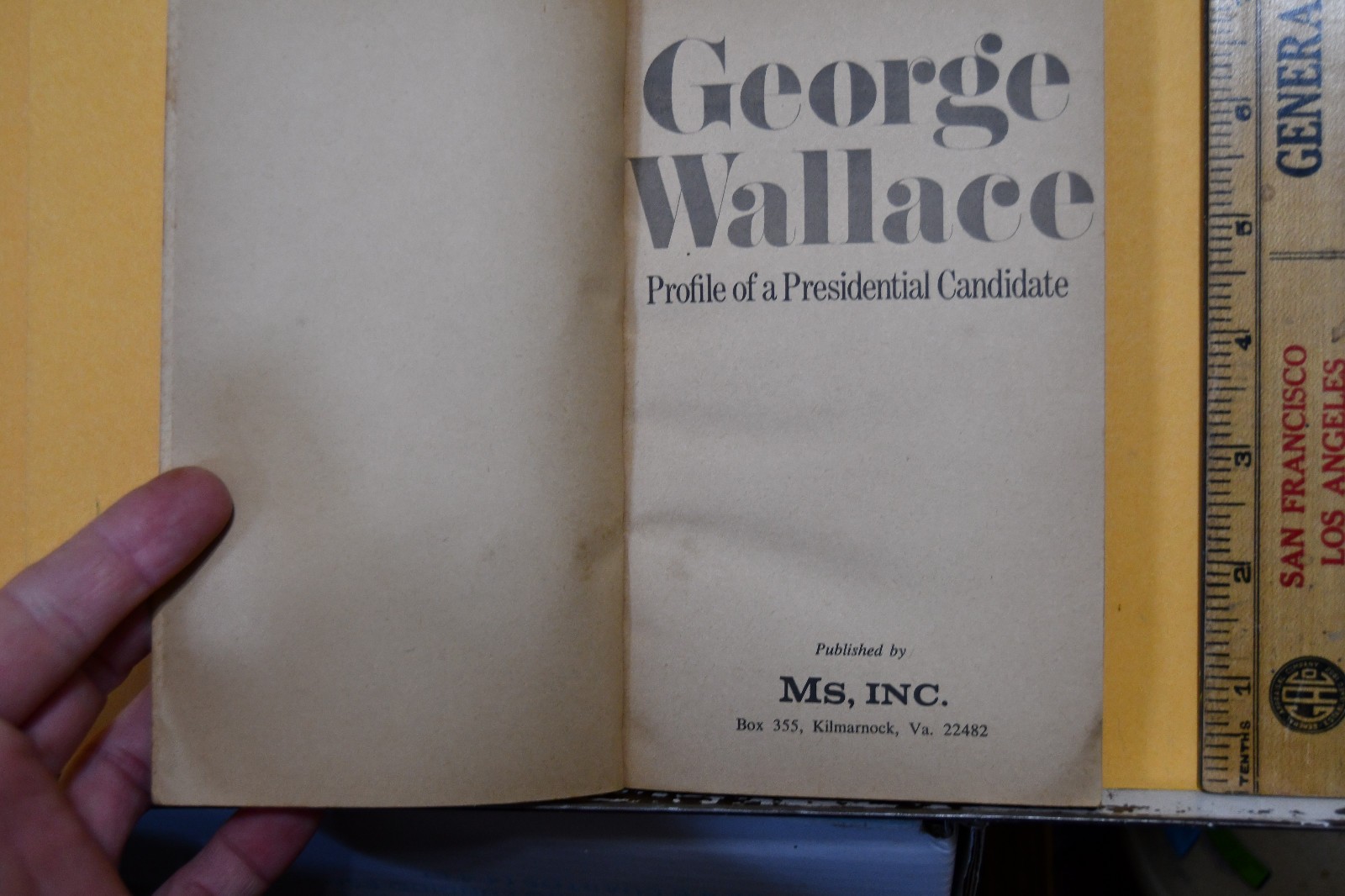 1968 George Wallace Profile of a Presidential Candidate Book John J. Synon MS
