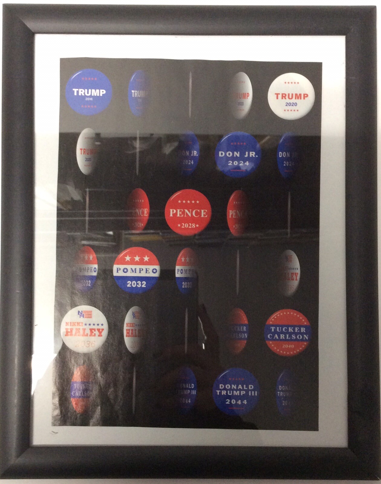 Framed Magazine Page Trump 2020 Jr 2024 Pence 2028 Pompeo 2032 Haley 2036