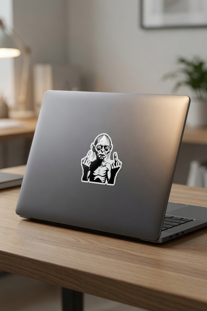 Gollum Flipping the Bird – LOTR: Lord of the Rings – 3″ Decal/Sticker