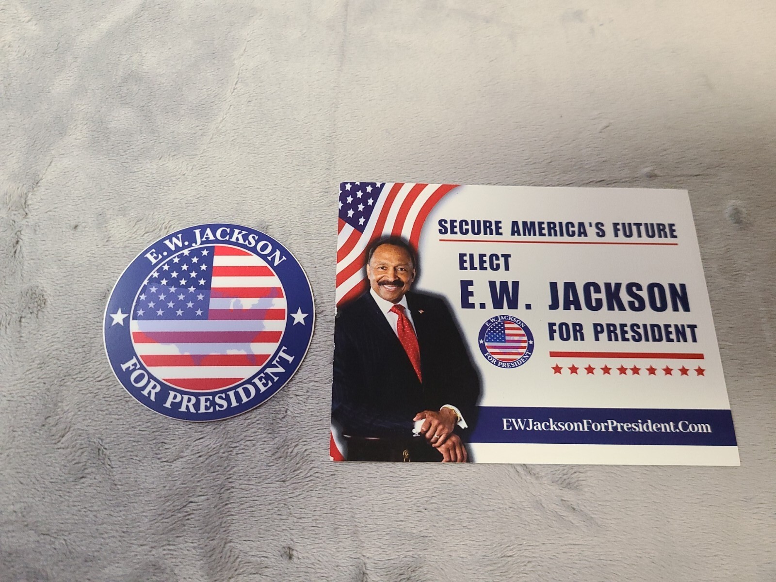 EW Jackson 2024 Presidential Candidate Fan Pack!! Rare!! Iowa Sticker & Flier