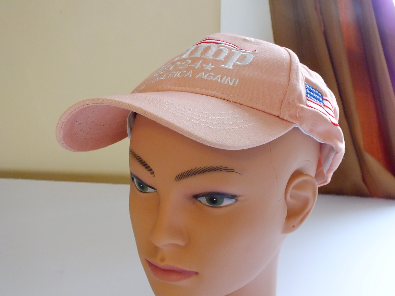 Official Trump 2024 Hat “Save America Again!” Embroidered Pink Cap for Women