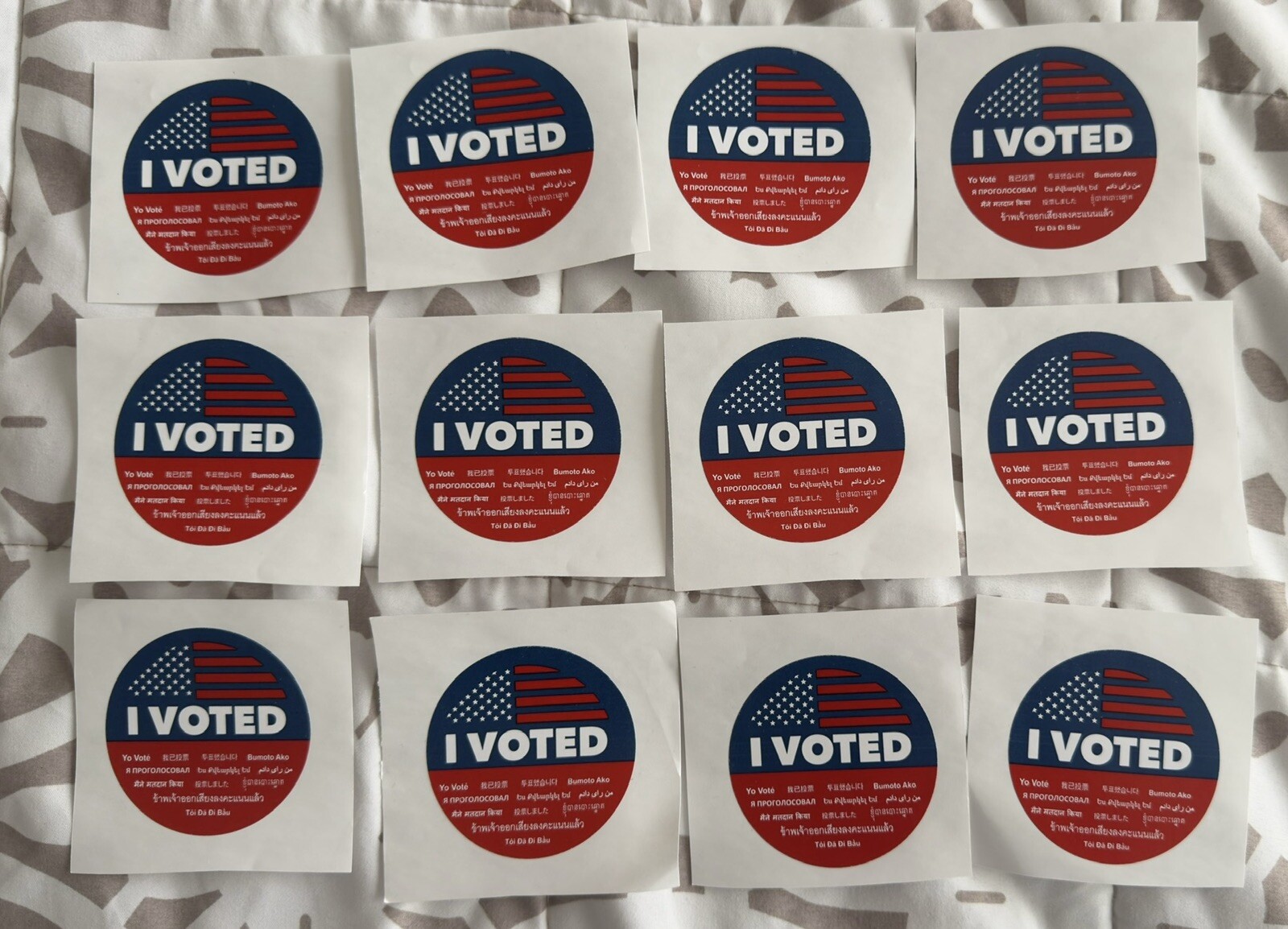I VOTED Sticker 2024 Election Trump Harris 15 STICKERS