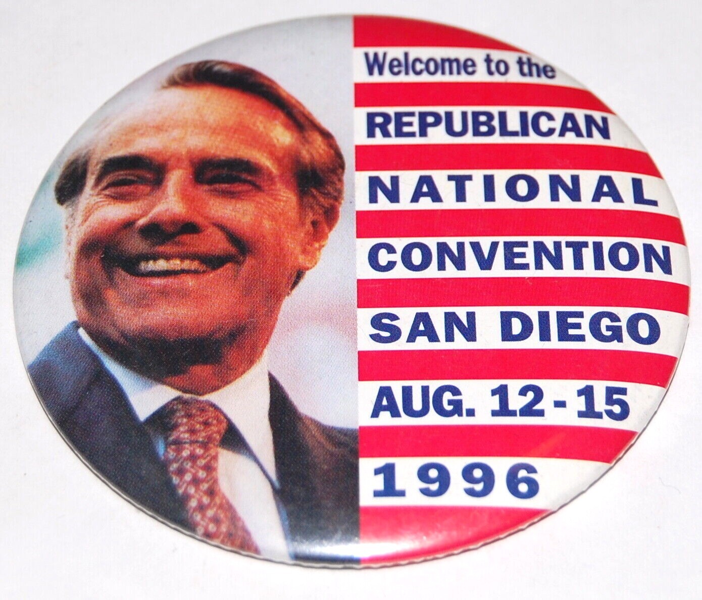 1996 BOB DOLE Republican National Convention RNC pin pinback button presidential