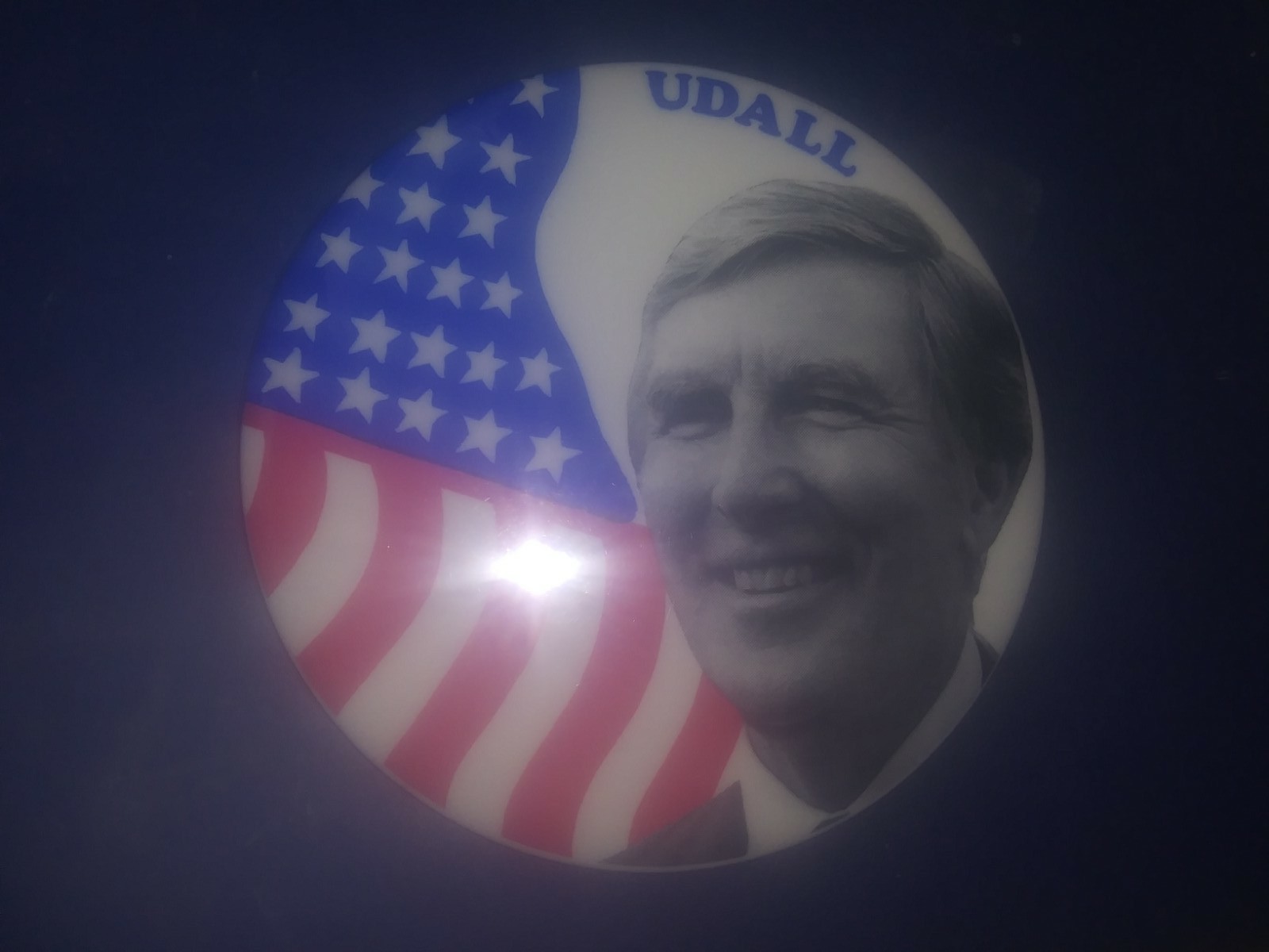 Morris Mo Udall 1976 Pin Back Campaign Presidential President Button Large 3″