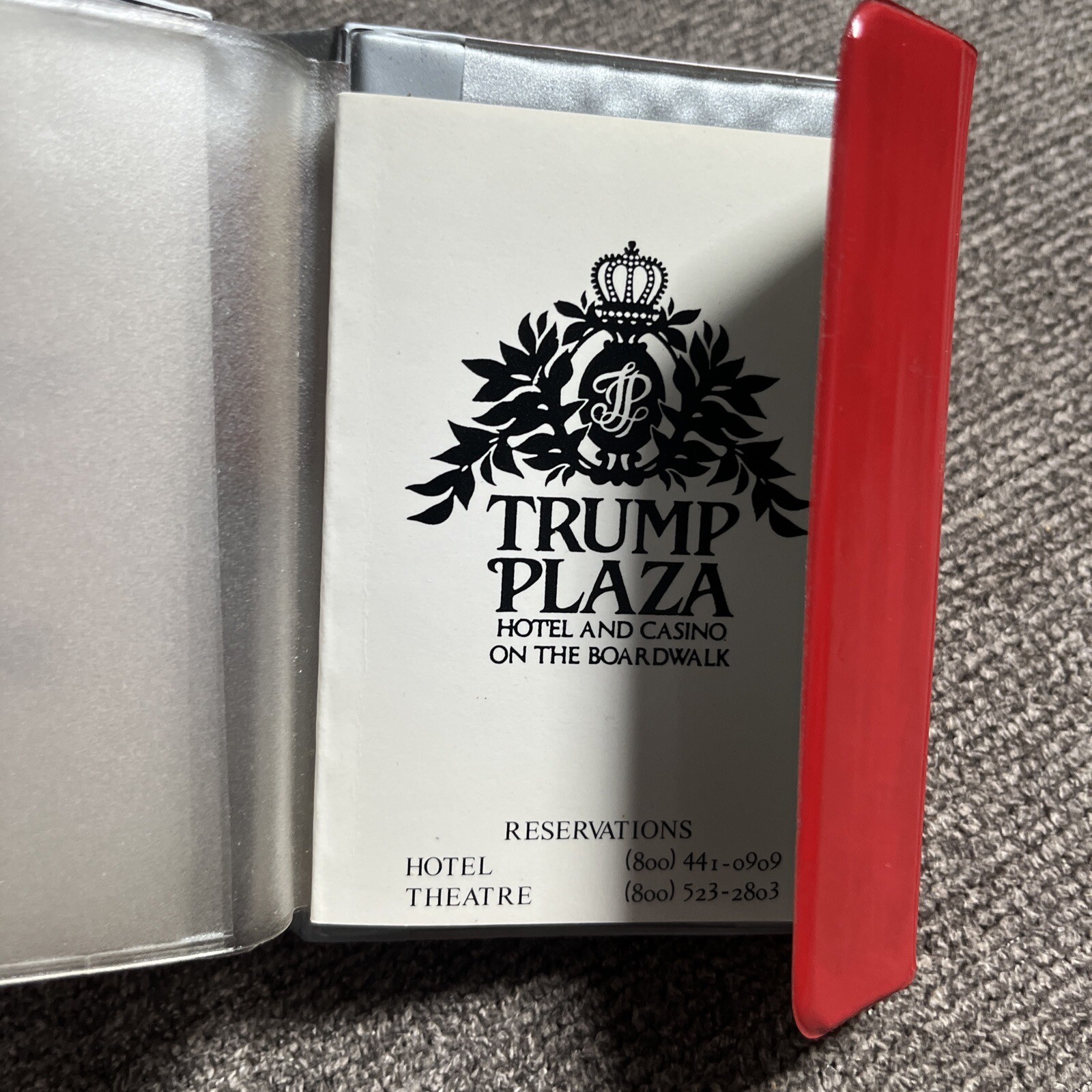 Vintage Atlantic City TRUMP PLAZA Mini Notebook Card holder 1987