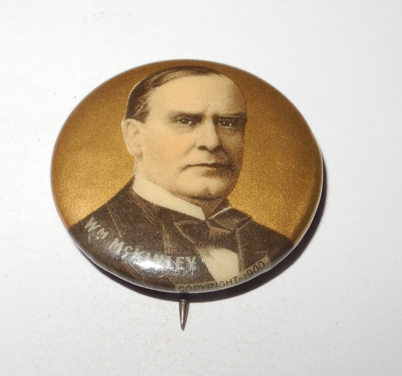 1900 WILLIAM MCKINLEY Political Campaign President Election Button 1.25″ Pin