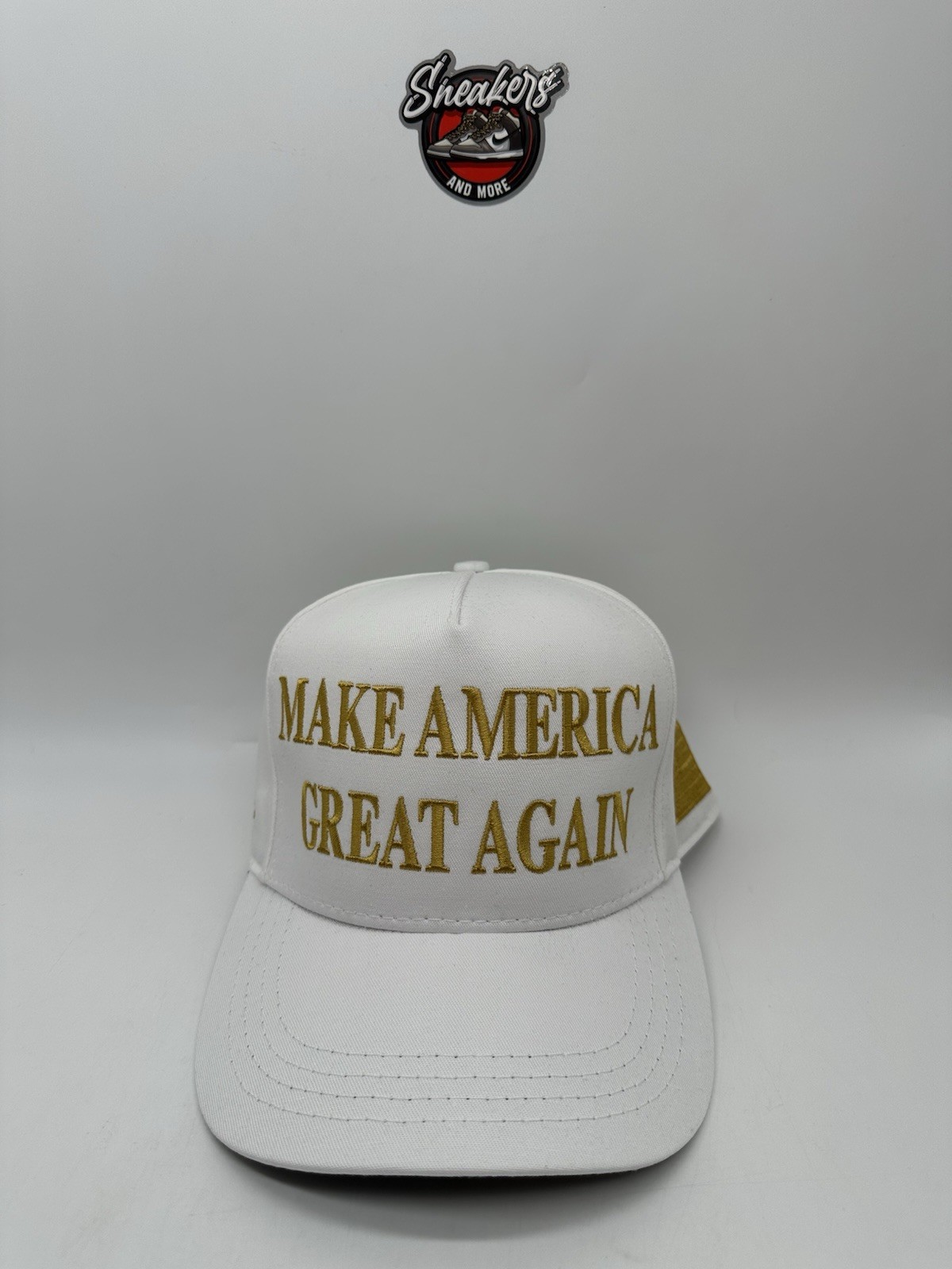 Official Authentic Donald Trump White Gold MAGA Make America Great Again Hat Cap