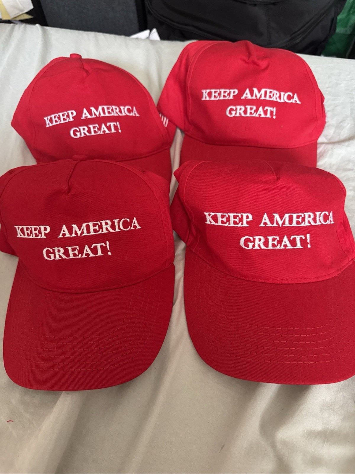 Keep America Great! Lot Of 4 Trump 2020 2024 Hats MAGA Donald Trump Red