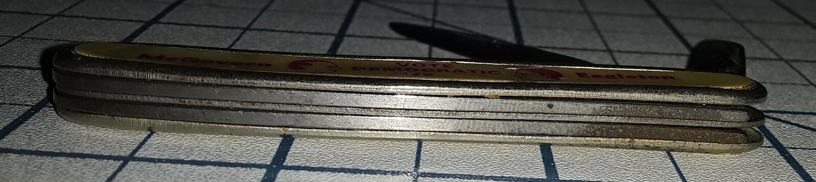 1972 McGOVERN EAGLETON Colonial 2-Bladed Knife Vote Democratic Political Party