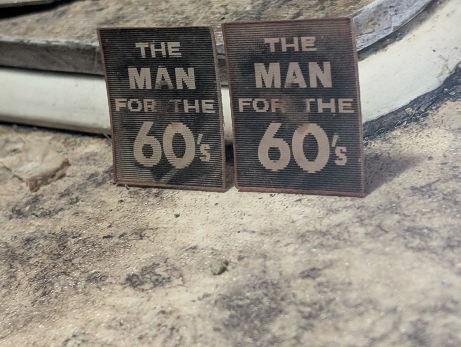 1960 John Kennedy Prez Campaign Sm Lapel Lenticular Flasher Man for 60’s Slogan