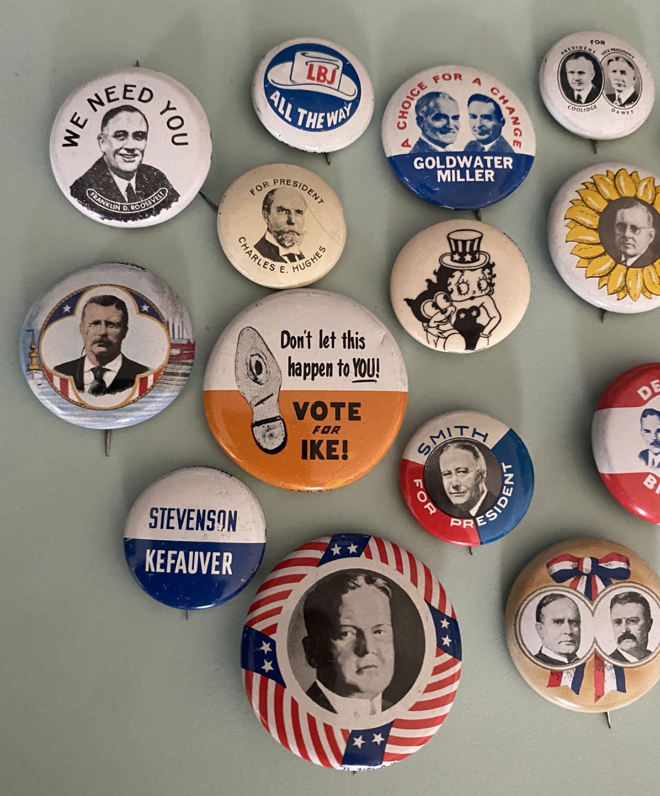 Vintage Political Presidential Pinback Pin LOT Campaign Republican Democrat