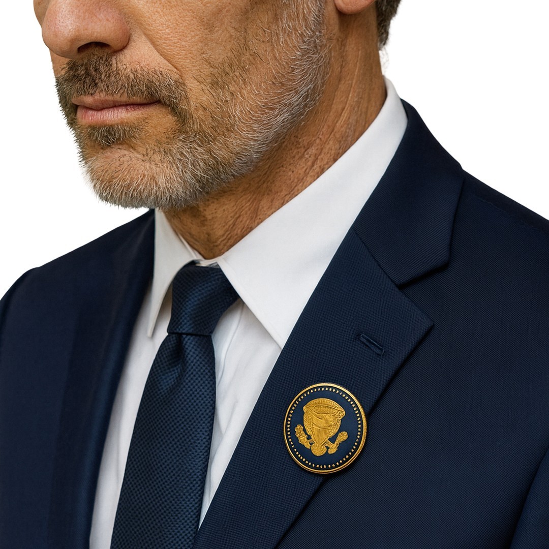 Premium Presidential Seal Pin – President Donald Trump 24k Gold Plated Lapel Pin