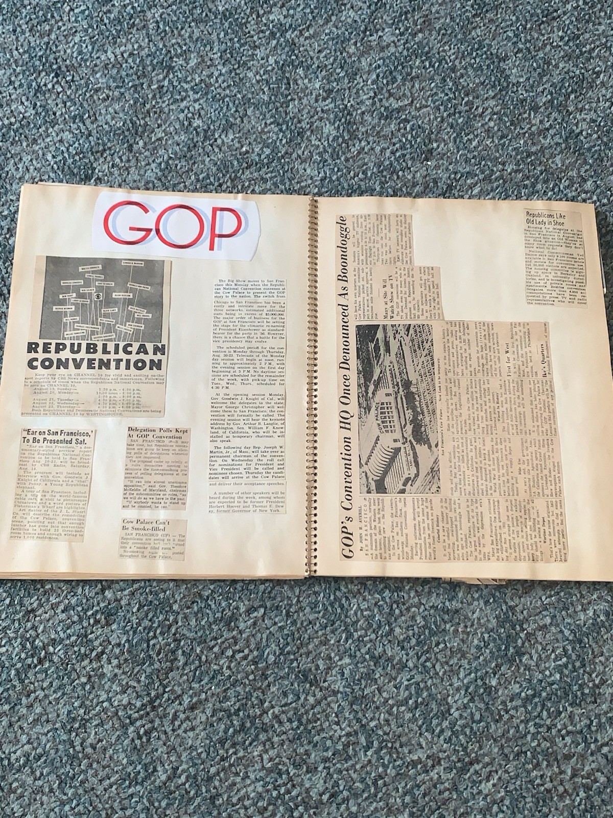 1956 President Eisenhower And GOP Convention Book With 53 Pages,w/Nebraska Ties!
