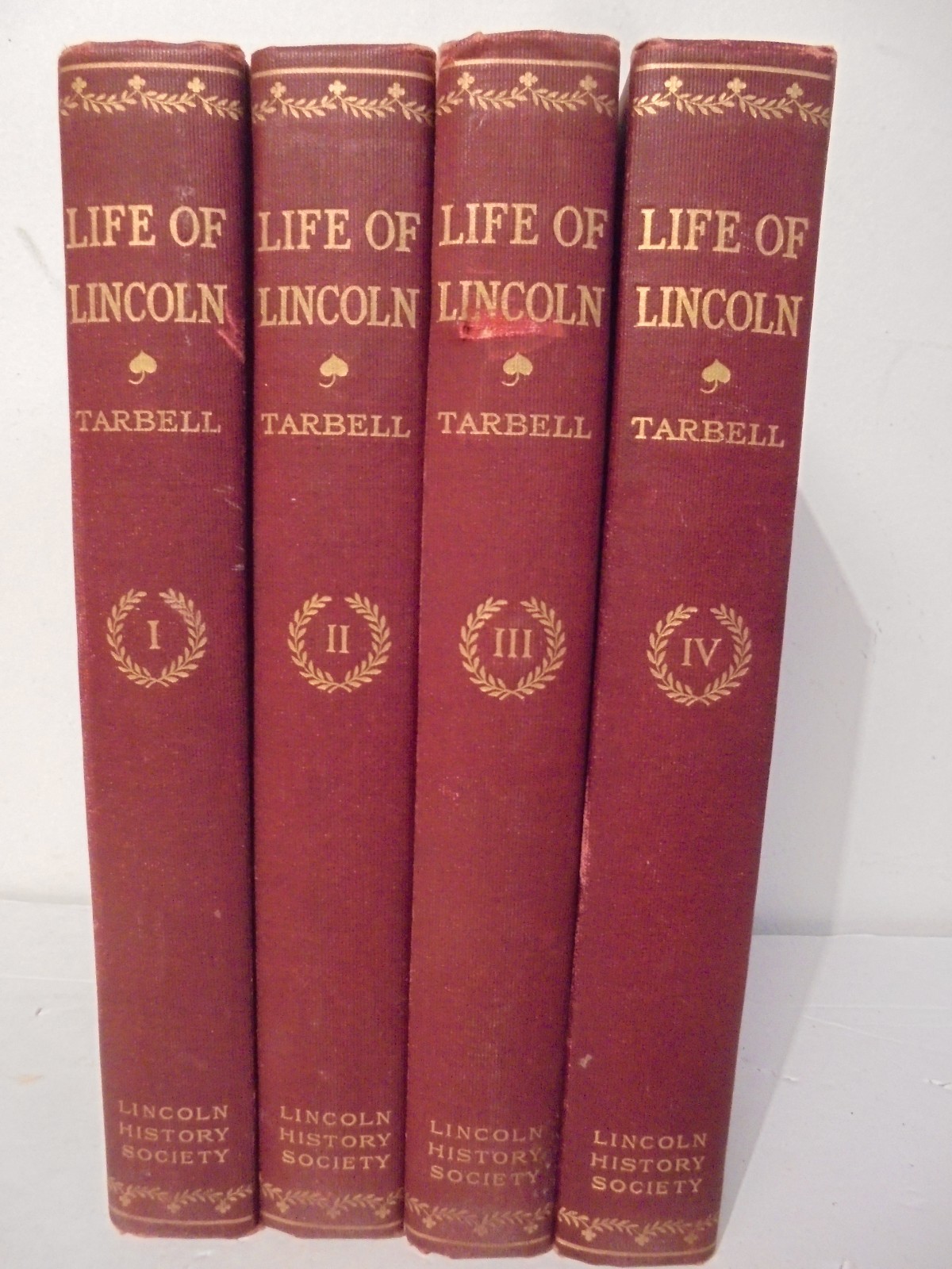 1900 Ida Tarbell “THE LIFE OF ABRAHAM LINCOLN” 1st Editons Entire 4 Volume Set