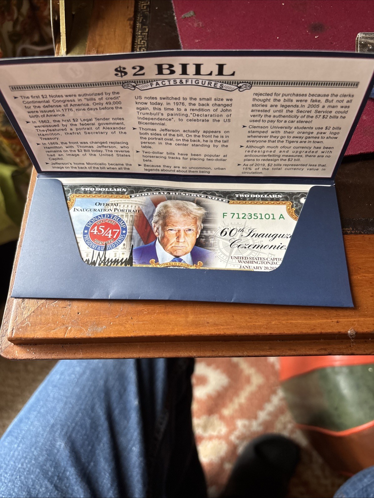 President Trump 45Th & 47Th President 2 Dollar Bill – Uncirculated Commemorative
