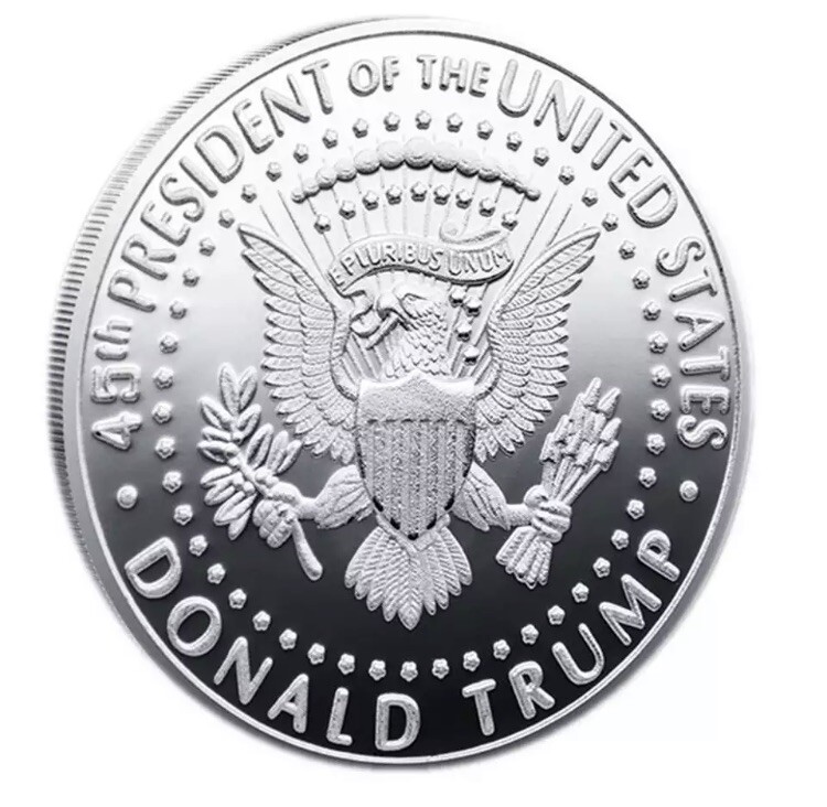 President Trump TAKE AMERICA BACK Metal Coin 2 pc Commemorative Gold/Silver2024