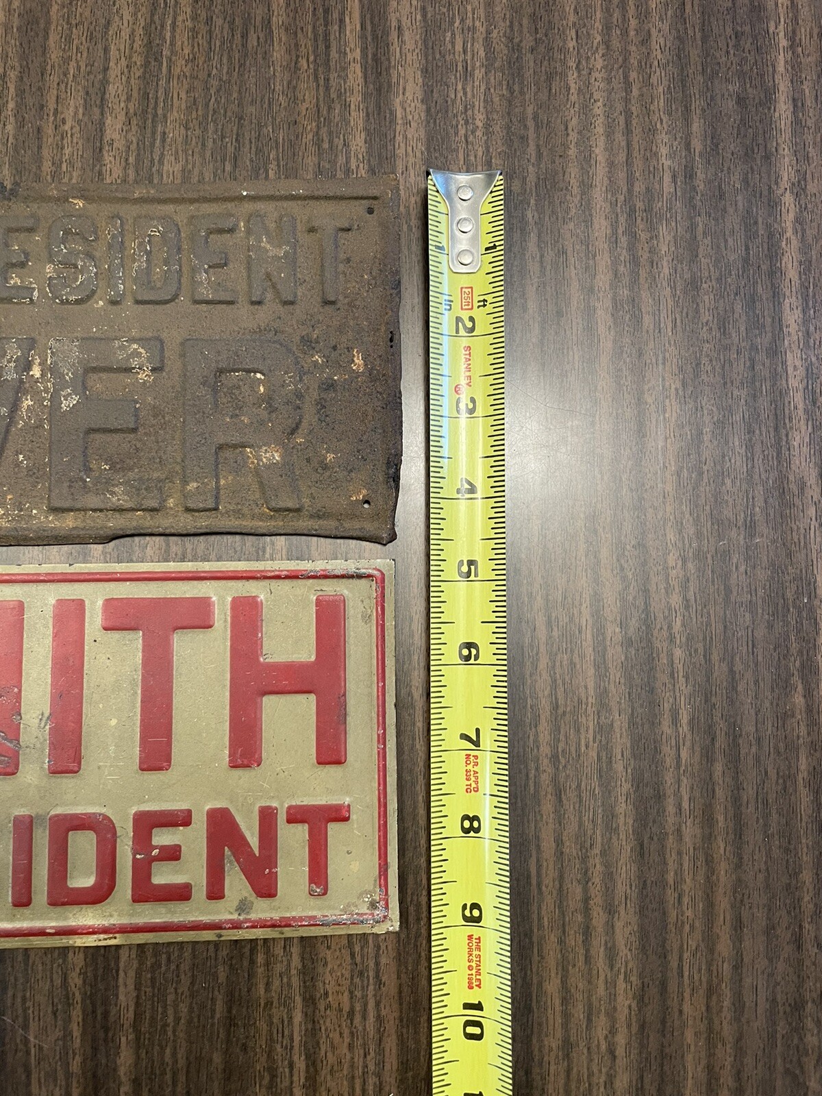 **Antique Al Smith VS Herbert Hoover For President 1928 Election -Tin Tackers **