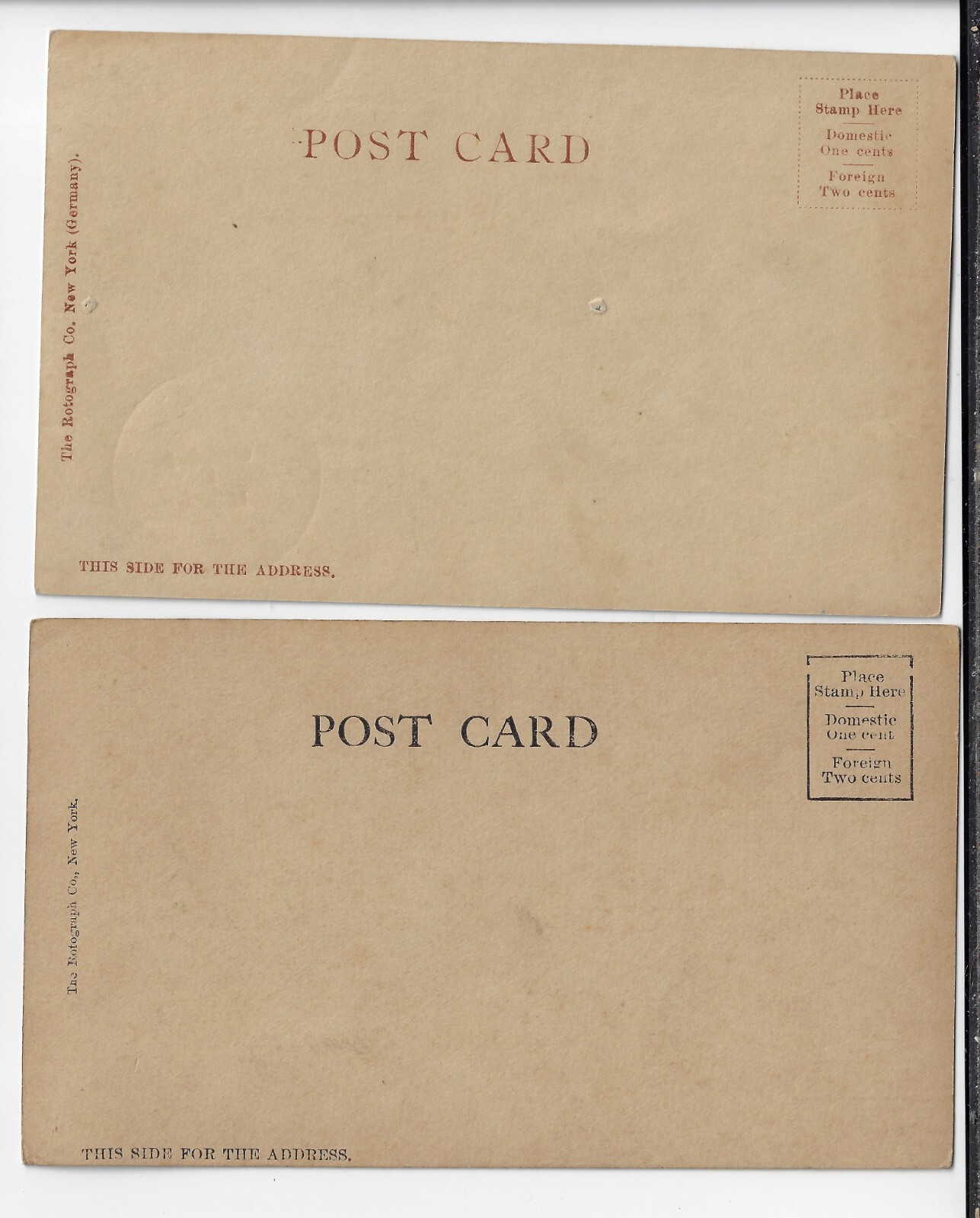 Dated 1904 Pair Real Photo Rotograph Postcards T Roosevelt & Charles Fairbanks