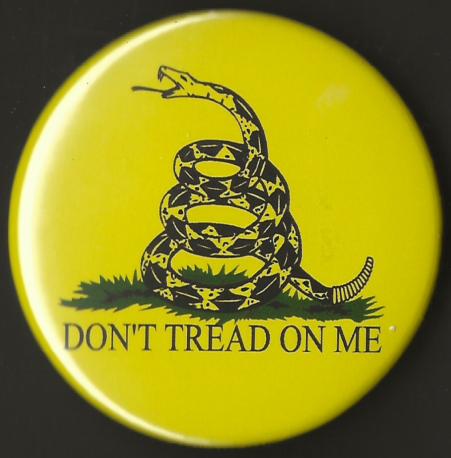 2016 Tea Party – Gadsden Flag 2.25″/ “Don’t Tread on Me” Campaign Button(Pin04)