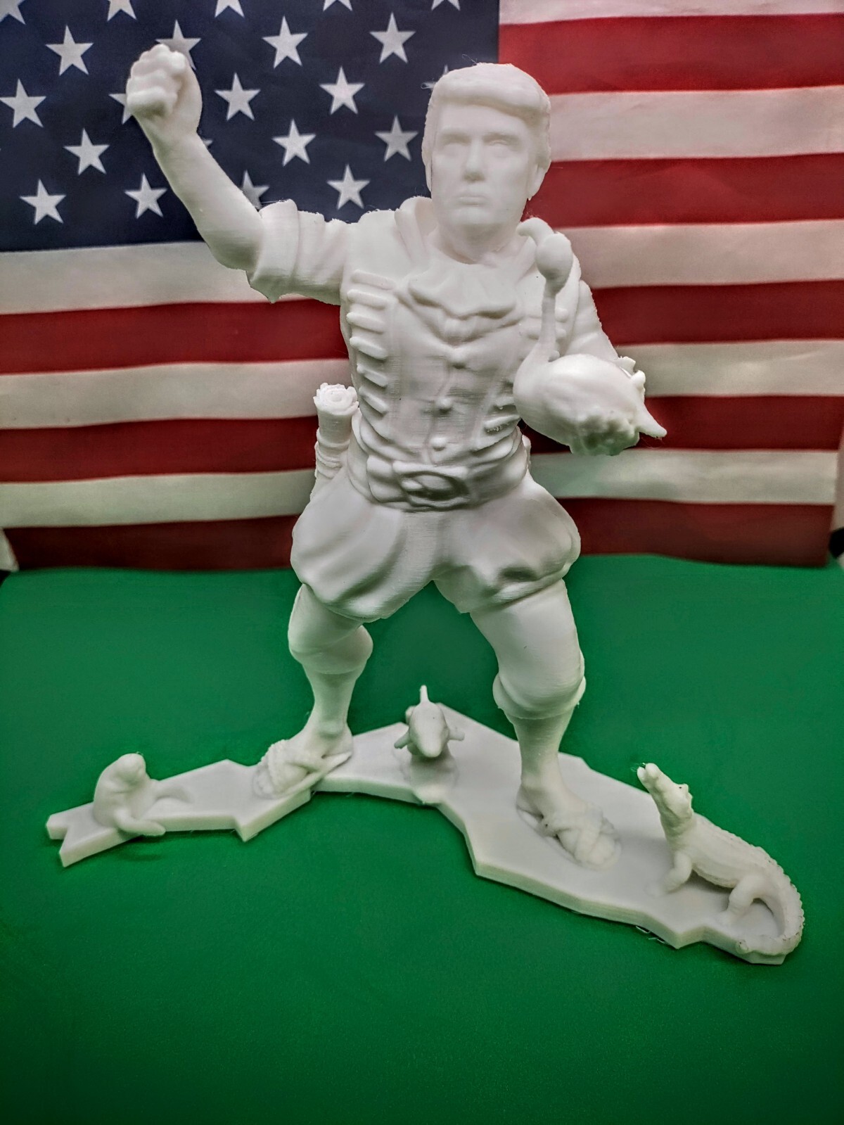 8″ Tall Donald J Trump Florida FL 20cm Statue White 3D Printed +2 Free🎁🎁