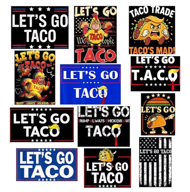 82pc Let’s Go Taco Vinyl Waterproof Removable Stickers Bumper Car Window Decals