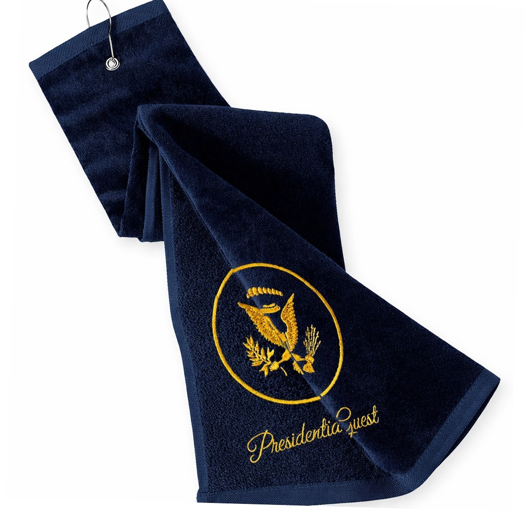 Presidential White House VVIP Guest Golf Towel w/ Embroidery & Hook